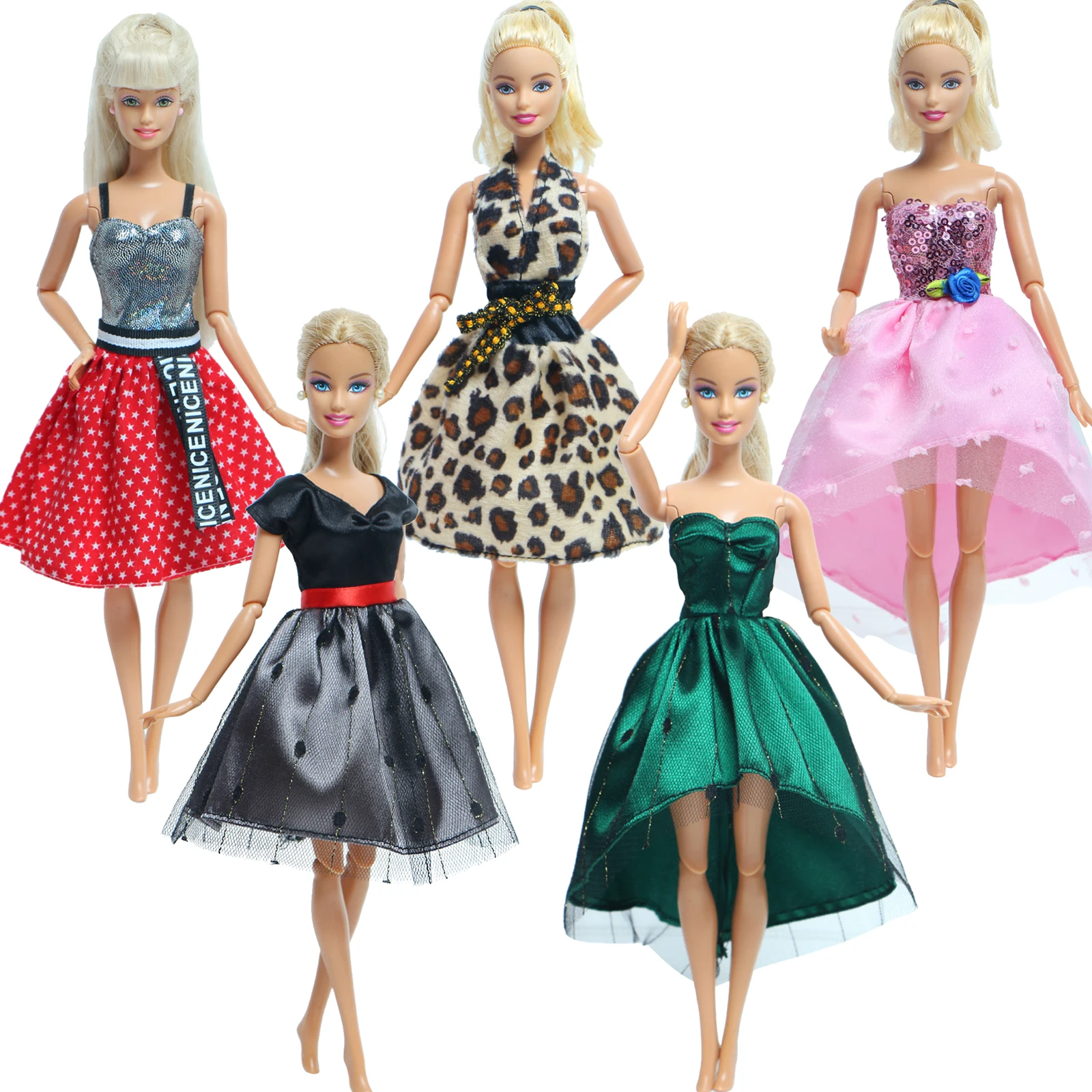 Fashion Mixed Style Outfits Colorful Wedding Party Dress T-shirt Trousers DIY Accessories Clothes For Barbie Doll Baby Toy barbie doll clothes doll clothes accessories doll clothes doll accessories