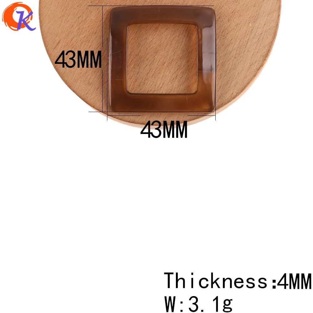 Cordial дизайн 43x43 мм 100 шт акриловые бусины/Аксессуары для ювелирных изделий/Мраморный эффект/квадратная форма/Сделай сам/ручная работа/фурнитура для сережек