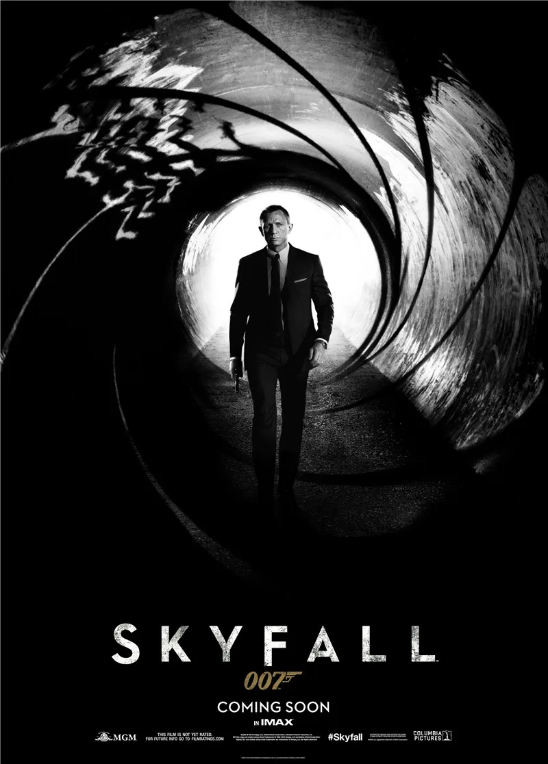

60x90cm Classical Movie SKYFALL 007 James Silk posters Bond Wall Art Print and Picture Canvas painting By Numbers for Home Decor
