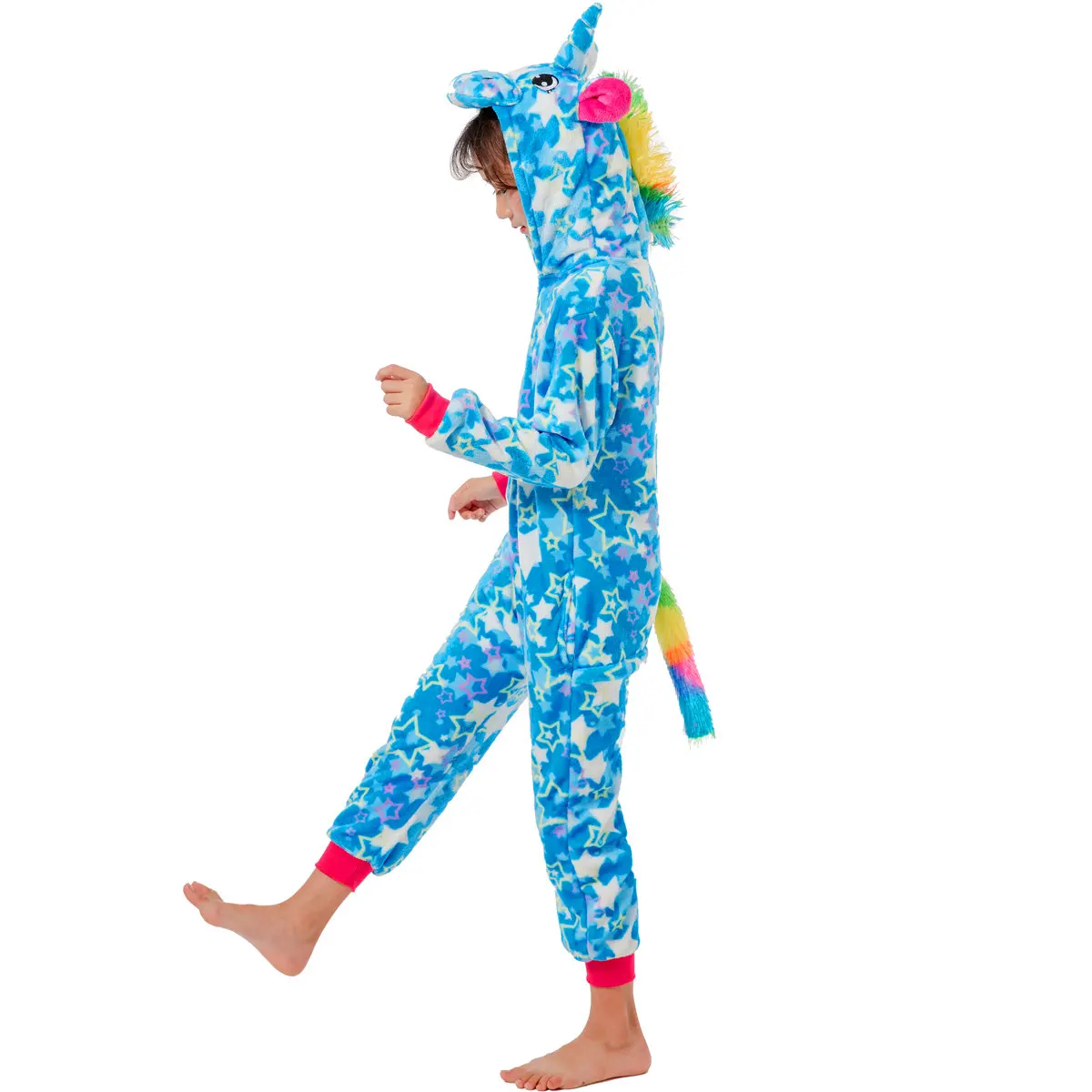 Детская Пижама Kigurumi, детские пижамы с единорогом и животными милые пижамы комбинезоны для мальчиков и девочек зимняя одежда для сна с длинными рукавами Детская Пижама