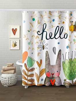 

Toilet Door Curtain Thickened Waterproof Anti-mold Shower Curtain Set Closure Curtain Dormitory Bath Opaque Warm Curtain