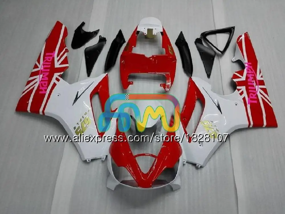 OEM литья под давлением для Triumph Daytona 675 09, 10, 11, 12, 82BS. 12 Daytona-675 Daytona675 2009 Белый Черный 2010 2011 2012 Полный обтекатели - Цвет: No. 23
