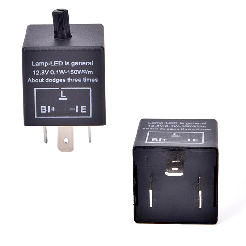 

12V 3-Pin LED Adjustable Car Flasher Flash Relay For Turn Signal Light CF13