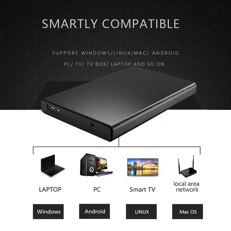 External Hard Drive Case SSD Enclosure Hard Drive Enclosure Hard Disk Case External Hard Drive Box HDD Case Enclosure USB 3.1 to sata 2.5 