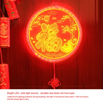 

Chinese Spring Festival Hanging Light Chinese Character Pattern Hanging Lamp For Home Decor New Year Decoration Hanging Lamp