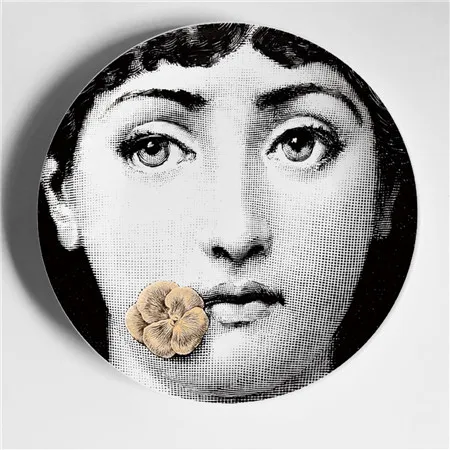 Fornasetti черно-белая иллюстрационная тарелка, настенная тарелка, домашний декор для отеля, человеческое лицо, керамическая посуда для декора стен - Цвет: 18