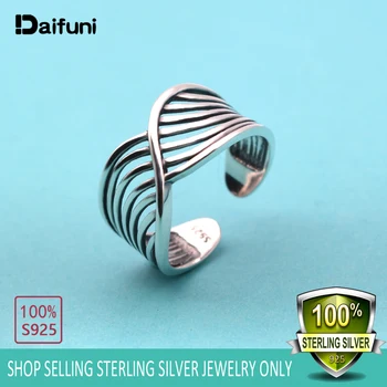 

Authentic 100% 925 Sterling Silver Ring for Vintage Thai 925 Silver Man Women Jewelry Lover Gift Open Adjustable rings