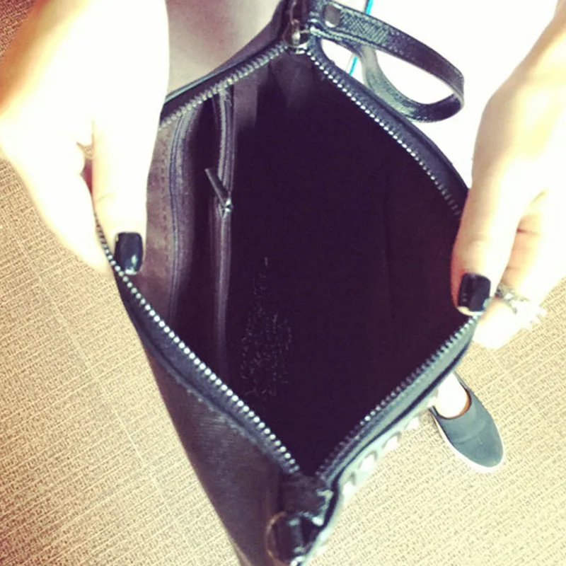 Cena Damska marka nit kopertówki na co dzień wodoodporne PU skórzane torby kurierskie Vintage mała na ramię torba koperty damskie torebki