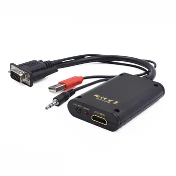 

VGA To HDMI Output 1080P HD Audio TV AV Converter Adapter USB Conversion Cable