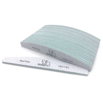 

20PCS/Lot Professional Slim Sandpaper Nail Files Manicure Banana Nails Buffers Buffer Grey 180/180 Grit Plastic Board Polish Set