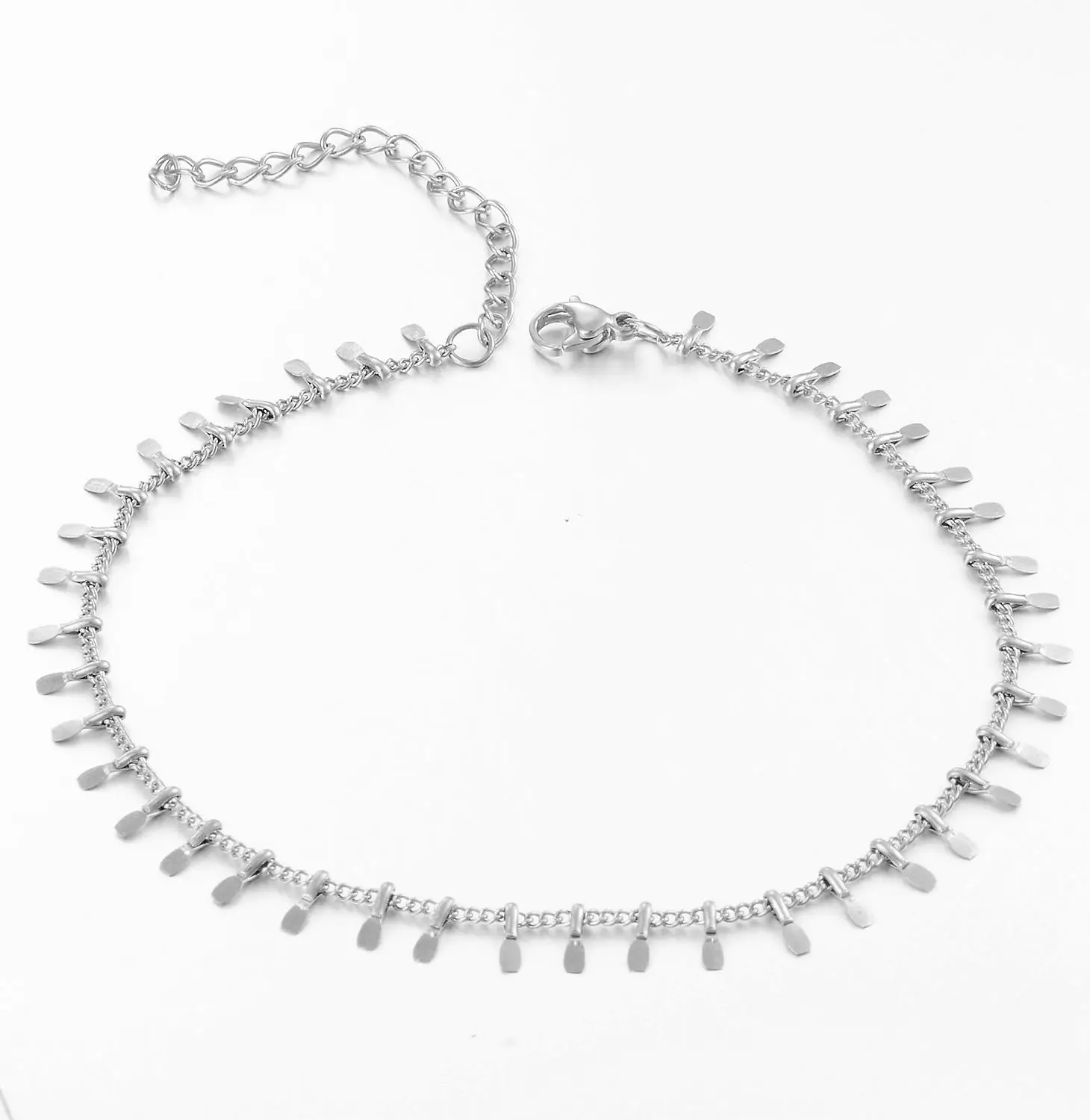 Stainless Steel Bracelet Neo-Gothic Stainless Steel Gold Color Exotic Link Chain Bracelet Anklet On Foot For Women High Quality Fashion Jewelry