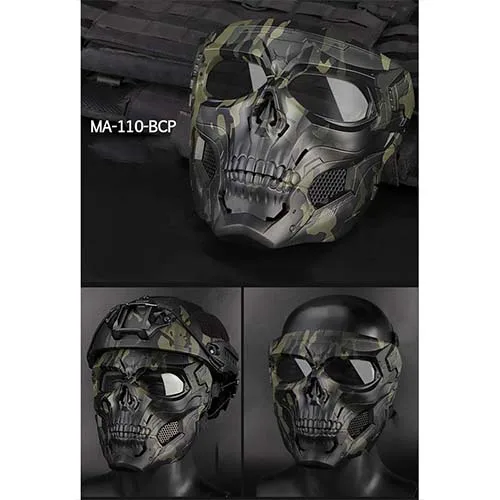  Tactical Paintball Skull Masks Outdoor Breathable Hunting Shooting Skull Mask Military Full Face Sa