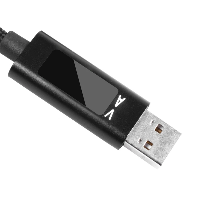 Кабель usb type C, QC 3,0 кабель для синхронизации данных с быстрой зарядкой и отображением тока в оплетке