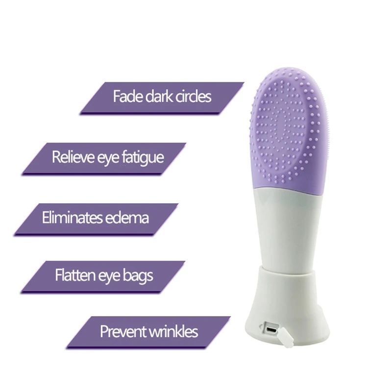 Электрическое Силиконовое очищающее средство для лица, для макияжа глаз, устройство для подогрева, Для Расслабления Глаз, для снятия усталости, для удаления морщин, для лифтинга кожи, массажер для красоты