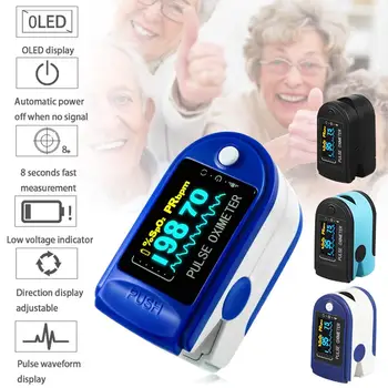 

Portable Finger Oximeter Fingertip PulseOximeter Blood Oxygen SpO2 Monitor with Lanyard Medical Equipment For Dropshipping