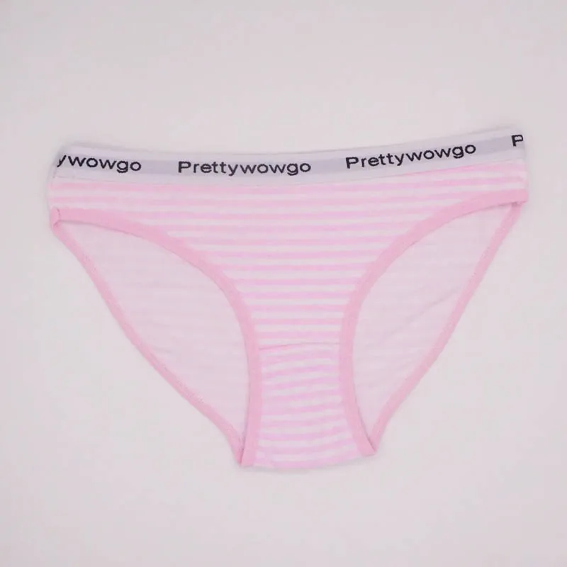 pink Prettywowgo горячая Распродажа женское нижнее белье новые хлопковые Женские полосатые трусики 6861 - Цвет: pink