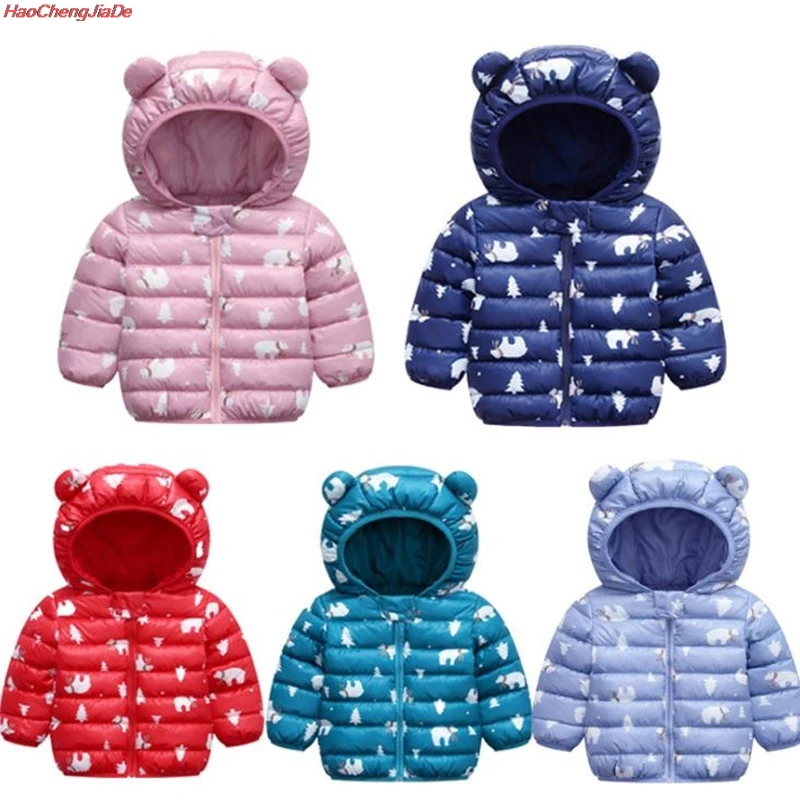

0-5 Yrs Child Fashion Outerwear&coat Boys Girls Cartoon Cold Winter Warm Hooded Coat Child Cotton-Padded Clothes boy Down Jacket