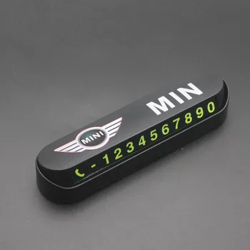 

Car Styling Temporary Parking Card Phone Number Card Plate Park Stop For BMW MINI Cooper One S R50 R53 R56 R60 F55 F56 R58 R59