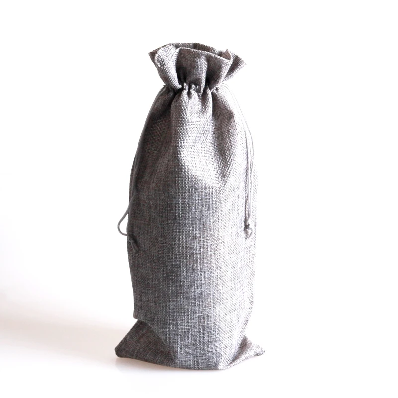 

New Fashion 16x35cm Big Size Jute Bags Fit For Wine Packing Pouches Many Colors Drawstring Breathable Environment Large Pouches