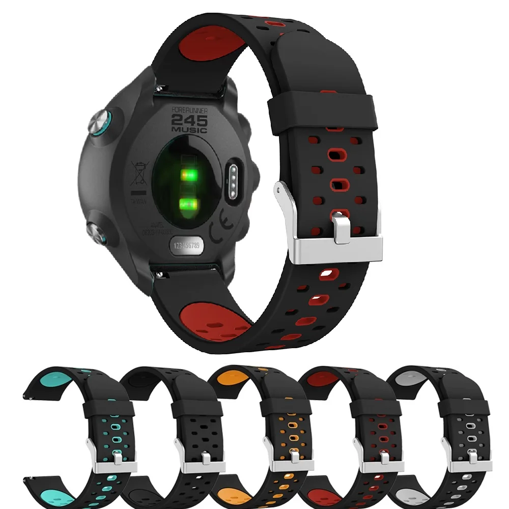 

Silicone Watch Band Strap Bracelet for Garmin 245 245M 645 Smart Watch Sport Wristband for vivomove HR vivoactive3 music band