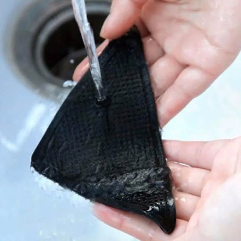 4Pcs/lot Doormat Reusable Anti-skid Rubber Mat Non Slip Patch Mat
Washable Rug Gripper Stopper Tape Sticker Black Corners Pad
