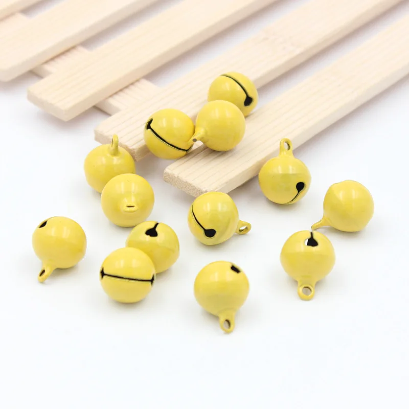Yellow B-20pcs, цветные железные металлические колокольчики, рождественские колокольчики для рукоделия, рождественские колокольчики, кулоны для животных, подвесные елочные украшения - Цвет: Yellow