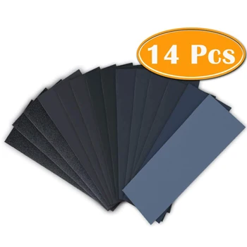 

14PCs Sandpaper Wet Abrasive Particle Board 120-3000 Grit For Sanding Wood Brand New And High Quality 2020 New