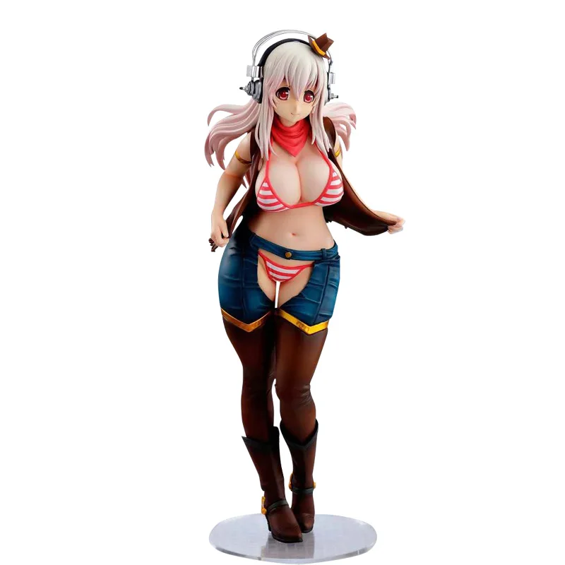 Аниме НИТРО супер звуковая Супер Sonico Cowgirl ПВХ экшн фигурка Сексуальная девушка