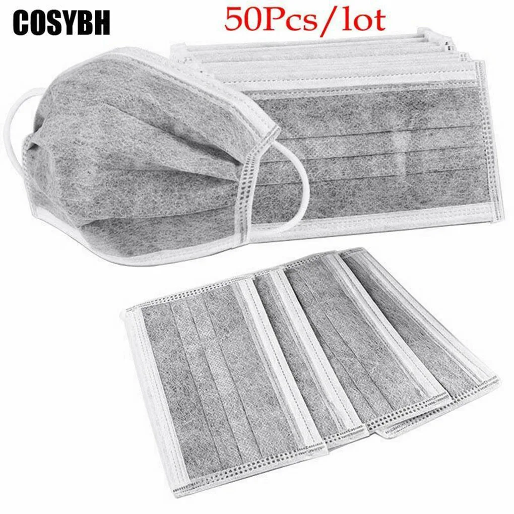 

10/20/25Pcs Mouth Mask Disposable Cotton Mouth Face Masks Non-Woven Mask Gray