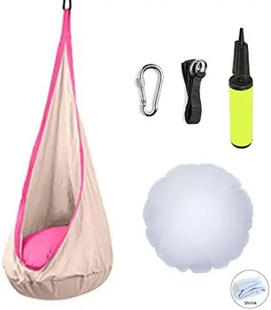 

Hanging Chair for Kids Hammock Swing Pod Nook Tent Indoor Outdoor Seat (Rose)