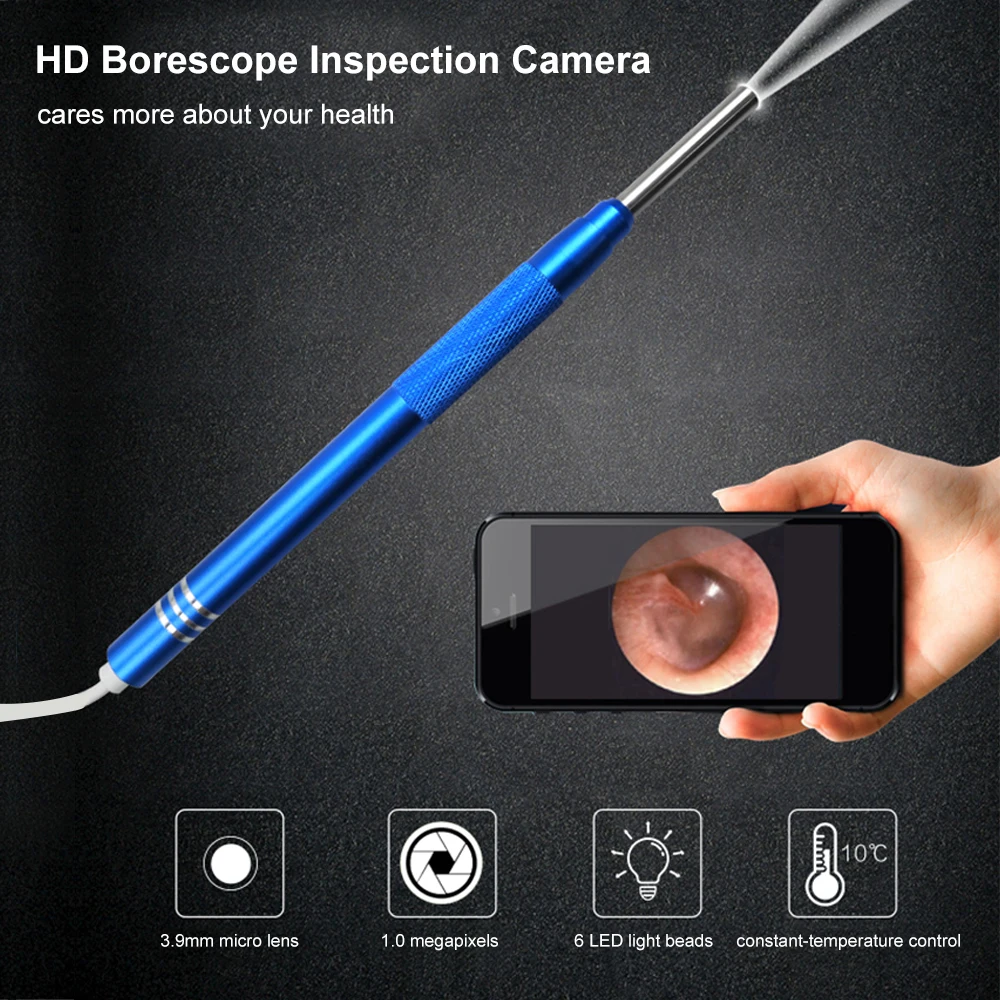 Медицинский отоскоп WI-FI устройства для смартфонов iOS Системы работает с Borescope HD Камера визуальный отоскоп аксессуары