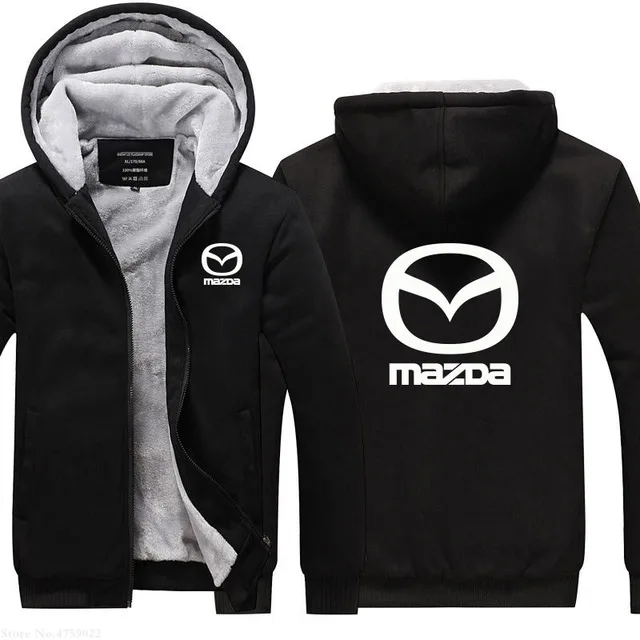 Новая зимняя мужская Толстовка Mazda толстовка на молнии с длинным рукавом утепленное пальто с капюшоном теплые куртки