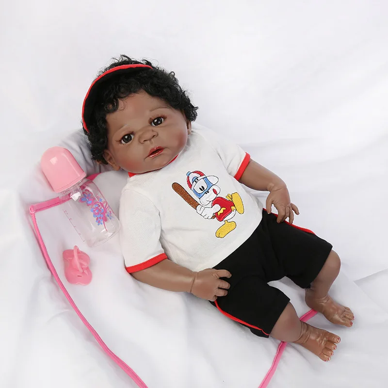 

24 Inch New Hot Model Simulation Baby Doll Rebirth Baby Doll Cloth Body Silicone Fashion Princess Newborn Early Education Doll