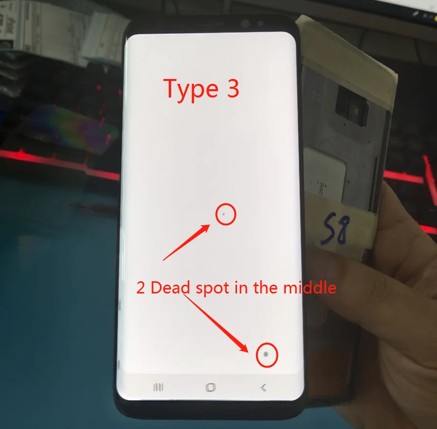 Dead spot S8 lcd для samsung Galaxy S8 G950 G950FD дисплей кодирующий преобразователь сенсорного экрана в сборе без рамки для samsung S8 lcd G950F - Цвет: Type 3