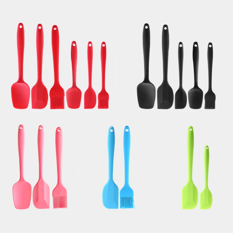 Baking Cake Cream Butter Pastry Spatula Scraper Brush Mixing Batter Set Small Food Grade Silicone Kitchen Utensils Tools | Дом и сад
