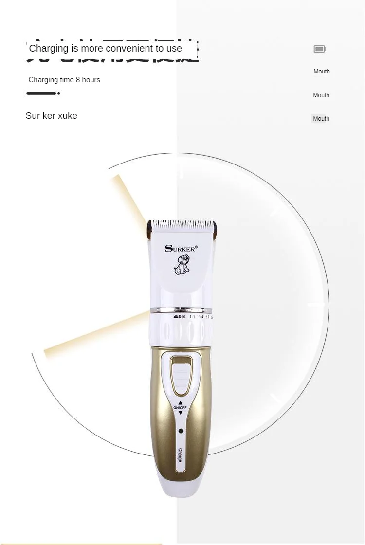 Rechargeable Pet Electric Shaver Ceramic Cutter Head Strong Power Electric Pet Hair Cutter