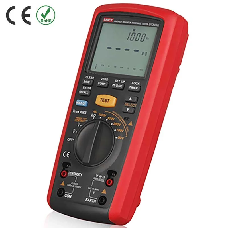 Ручной тестер сопротивления изоляции UNI T UT505B 50 В/100 в/250 В/500 В/1000 в|uni-t insulation tester|tester