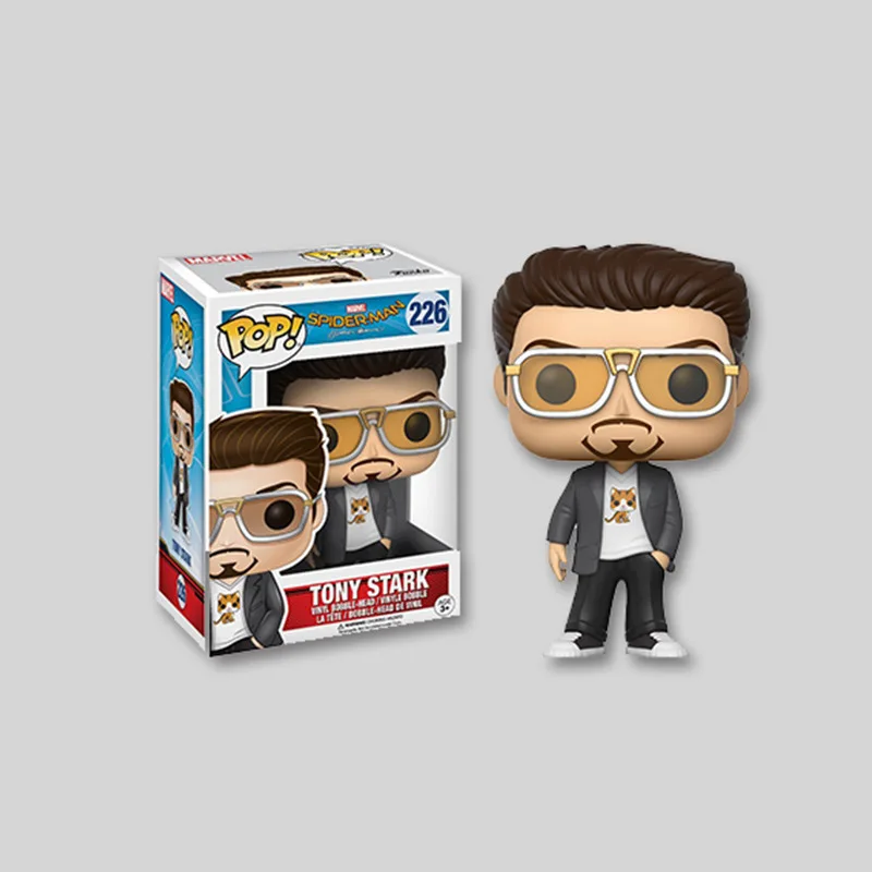 Funko pop Marvel Фильм Мстители: эндигра TONY STARK 226 # фигурка Коллекционная модель игрушки для детей Рождественский подарок
