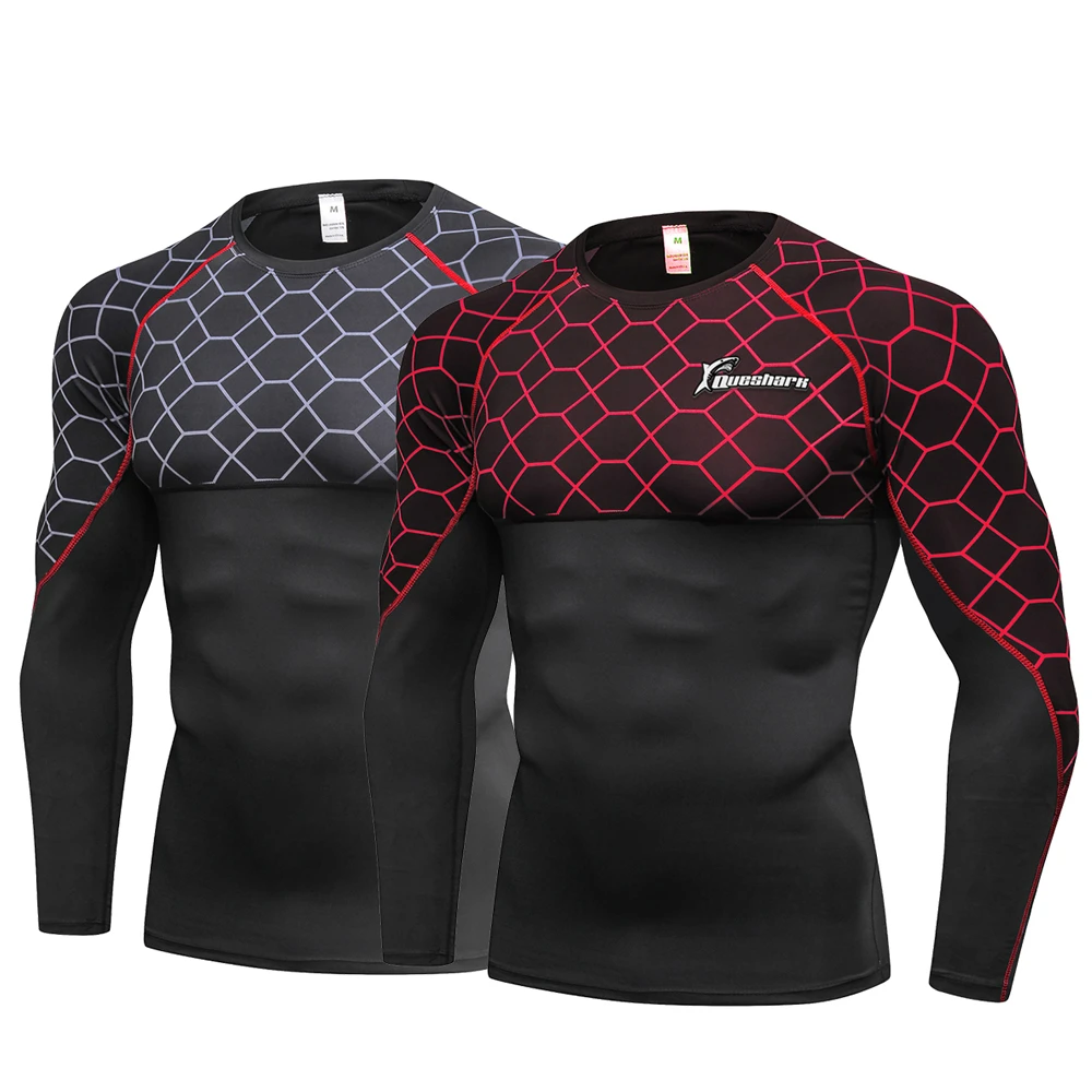Professional Men Quick Dry Compression Running Long Sleeve T-shirt Breathable Bodybuilding Tee Gym Fitness Training Top Shirt | Спорт и