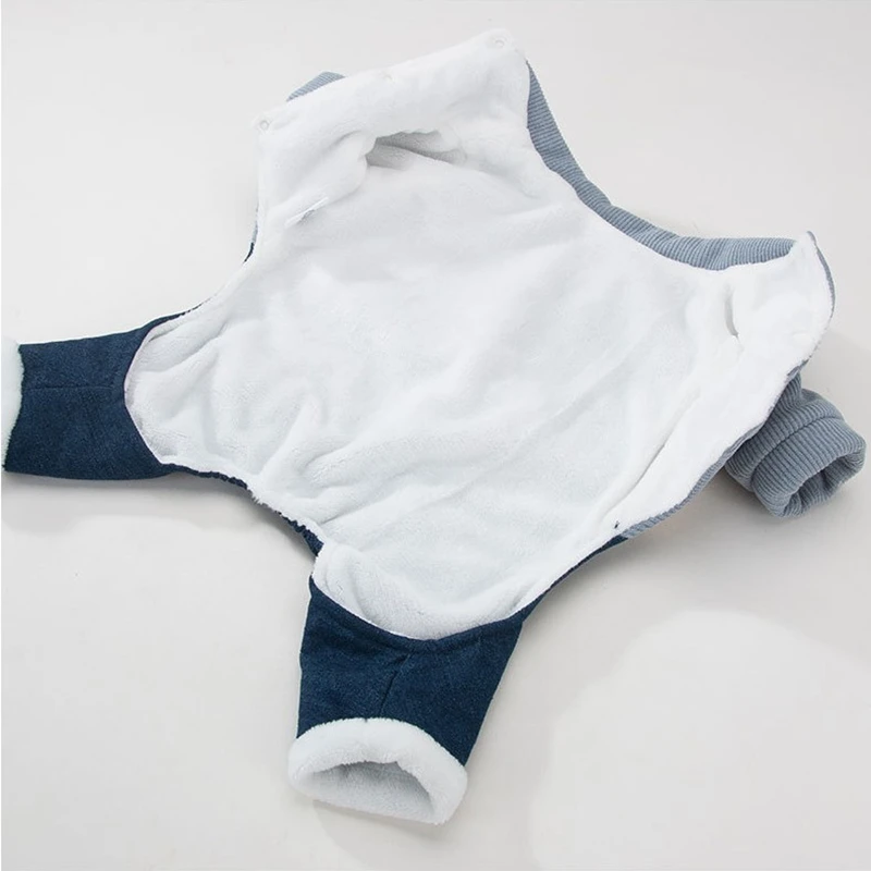 Хлопковое пальто с четырьмя носками для собак, теплое плотное пальто для кошек и собак, свитер для собак на осень и зиму, маленькая собака, чем медведь, плюшевый Шнауцер