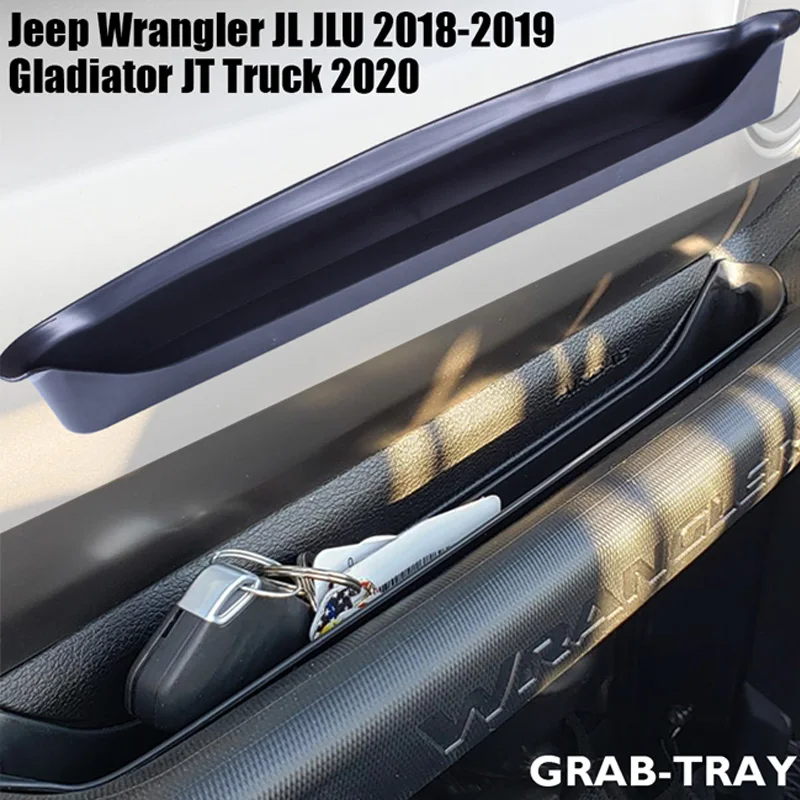 Поручень для хранения лоток для 2007- 20172018 Jeep Wranger JK JKU JL гладиаторы JT для Грузовиков Передний Органайзер Grabtray - Цвет: JL JLU 2018-2019