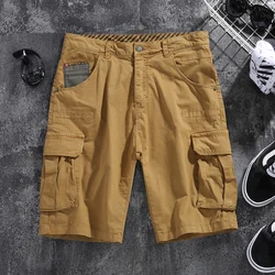 Short Cargo en coton pour homme, pantalon court décontracté, ample, style militaire, pour le travail, nouvelle collection 2020 