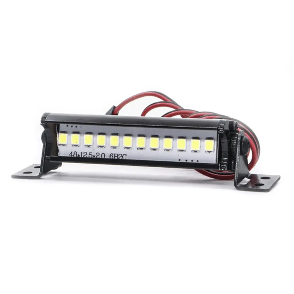 

55mm RC LED Light Bar LEDs Lamp 1:10 RC Car Part for TRX4 90046 90048 SCX10 bright LED lights cool accessory for model car 2019