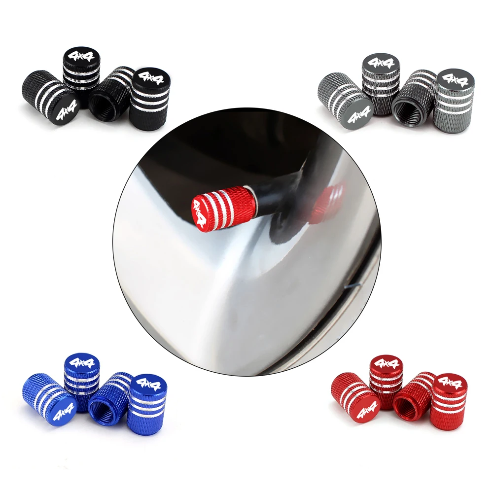 

4Pcs/Set Tire Stem Valve Caps Aluminum Car Dustproof Caps Tire Wheel Stem Air Valve Caps