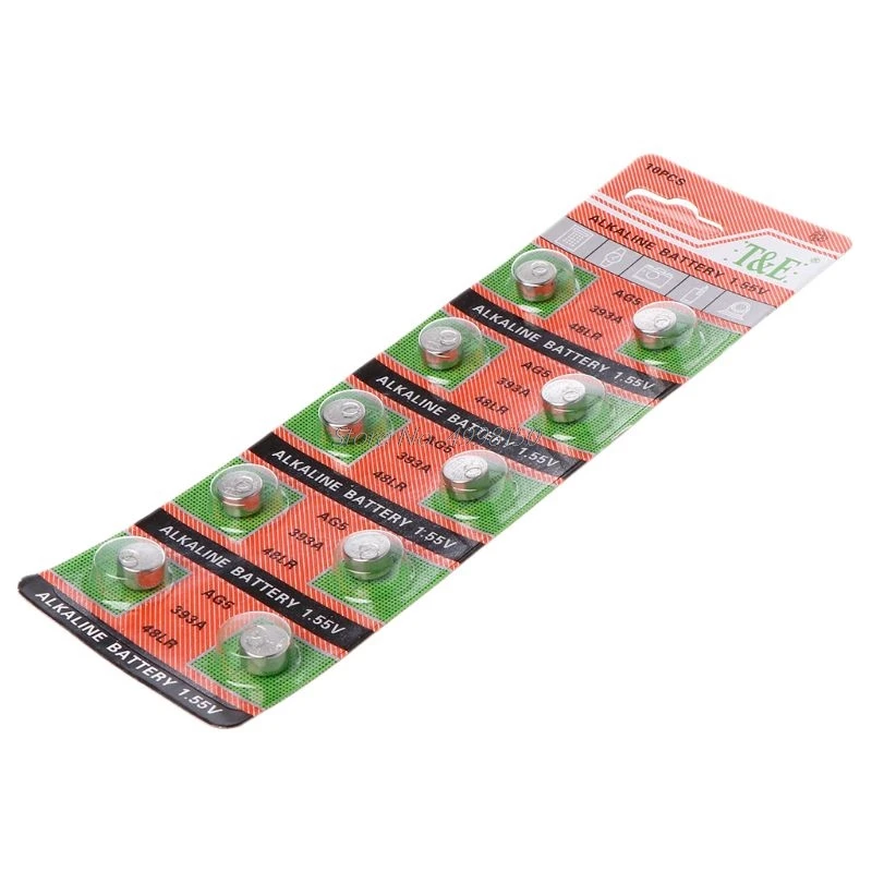10 шт. щелочные батарейки AG5 LR754 393 SR754 193 546 RW28 48|Часовые батарейки| |