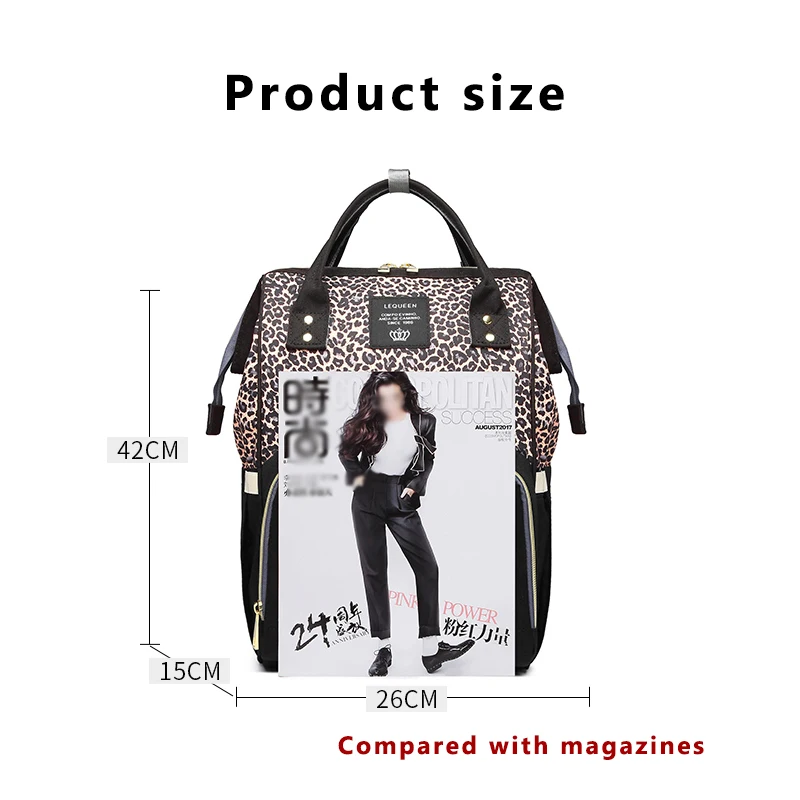 Lequeen Large Capacity Baby Bag Diaper bag Mummy Maternity bags Nappy Nursing Bags Fashion Women Travel Backpack