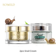 2 шт., экстракт улитки, крем с гиалуроновой кислотой, омолаживающий, увлажняющий, питательный, против морщин, восстанавливающий крем для ухода за кожей