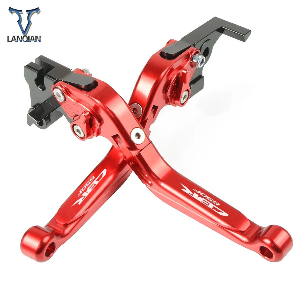 

Motorcycle Accessories CNC Adjustable Brake Clutch Levers With LOGO For HONDA CBR650F CBR 650F 2014 2015 2016 2017 2018