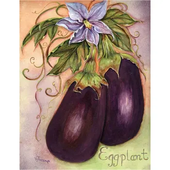 

5D DIY diamond embroidery eggplant diamond painting Cross Stitch kits full square Rhinestone mosaic home decoration