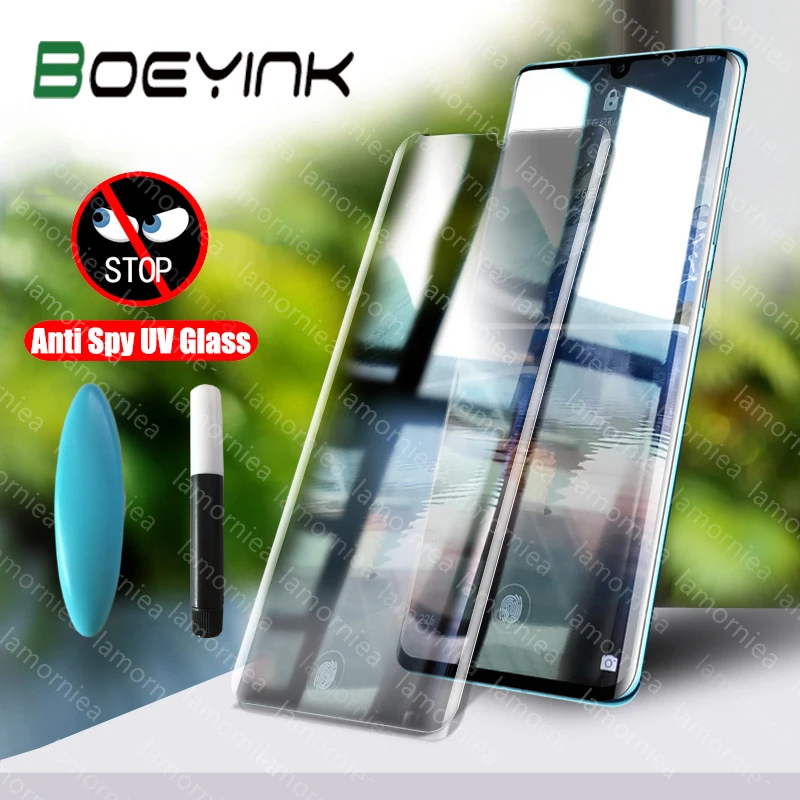 Закаленное стекло BoeYink 3D с защитой от шпионов для Huawei P30 Pro пленка защиты экрана из